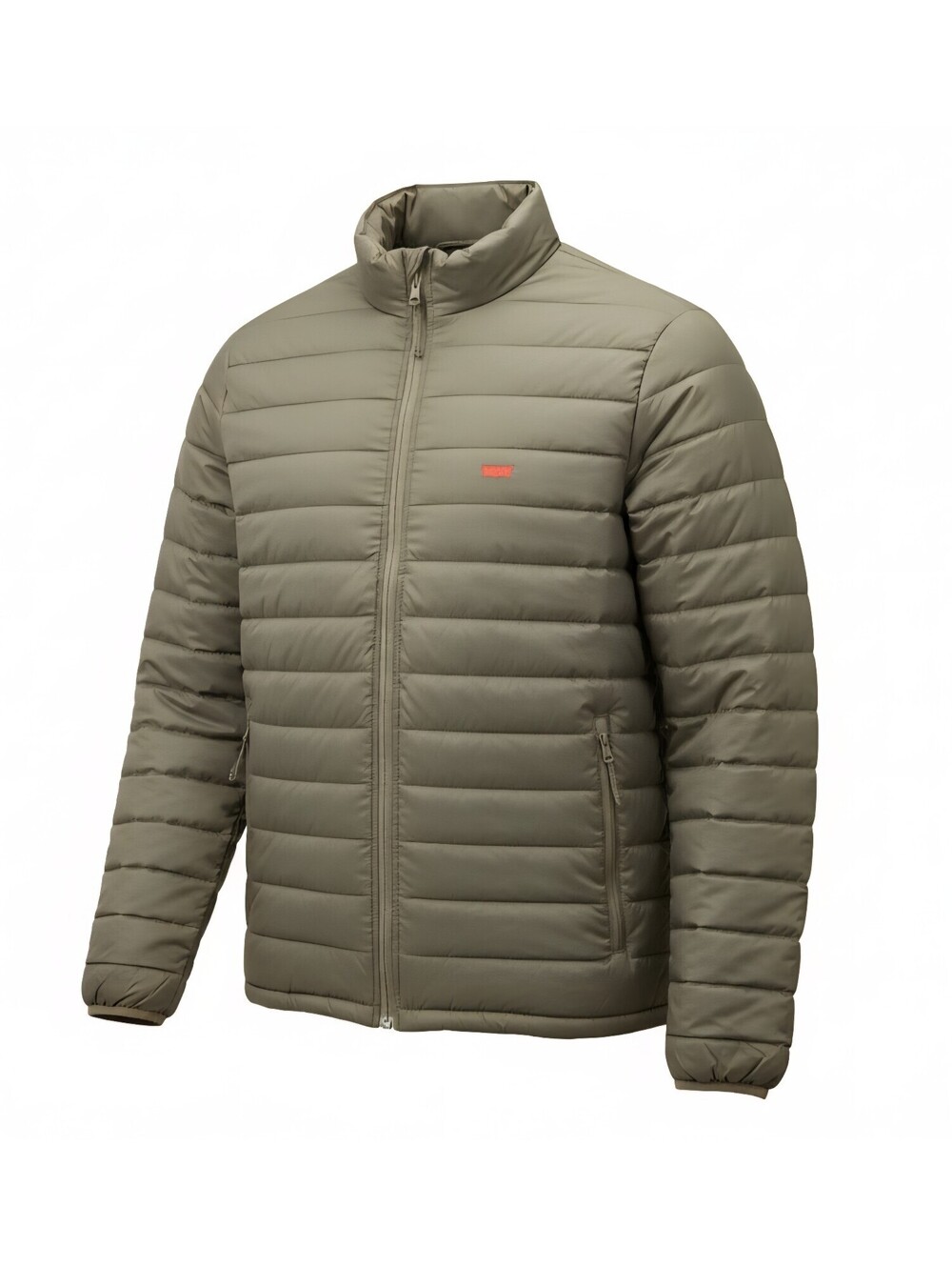 Levi's Packable Puffer Jacket Men's Size L Large Olive Green Insulated